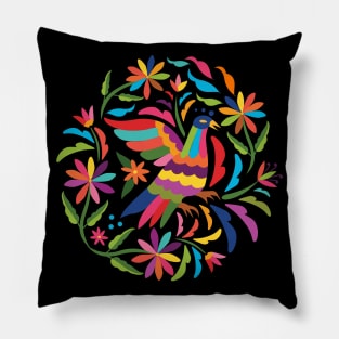 Mexican Otomí Bird by Akbaly Pillow