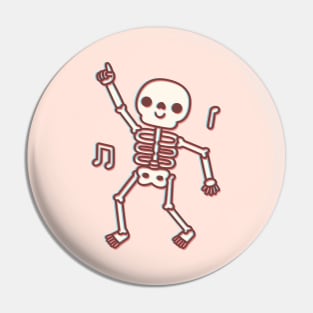 Funny Dancing Skeleton 3D Anaglyph Style Pin