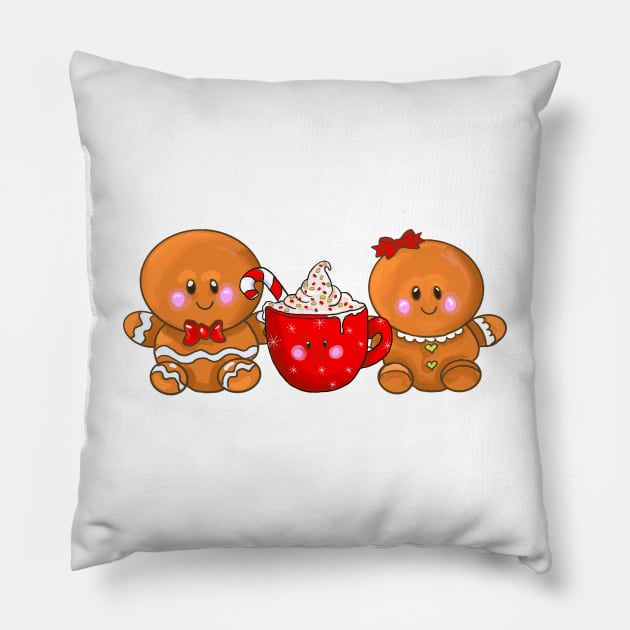 Gingerbread Cocoa Pillow by Julie Townsend Studio