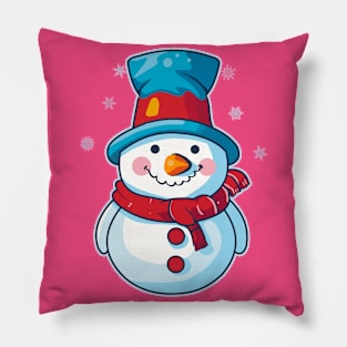 Happy Snowman Pillow