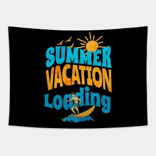 Funny Summer Vacation Loading Last Day of School Teacher Tapestry
