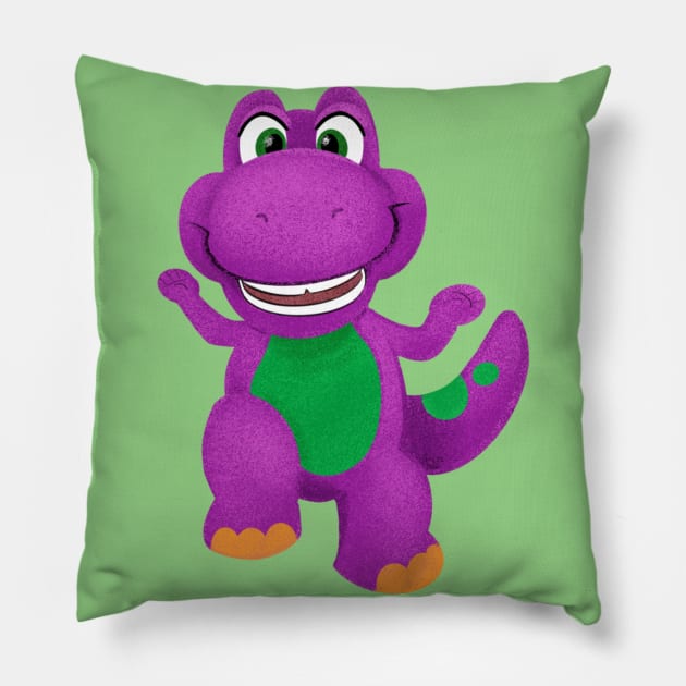 Barney Pillow by AmyNewBlue