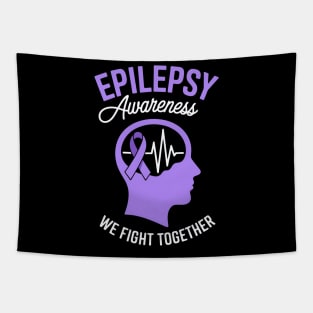 Epilepsy Awareness Purple Ribbon - Epilepsy Awareness Tapestry