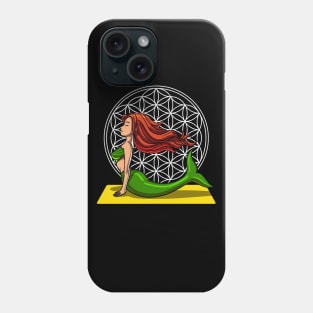 Mermaid Yoga Lover Flower Of Life Zen Phone Case