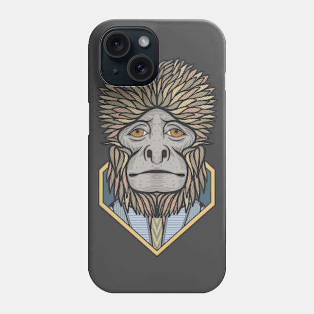 Brown Woolly Monkey Phone Case by milhad