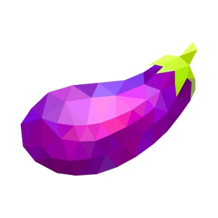 MINIMALIST LOW POLY EGGPLANT T-Shirt