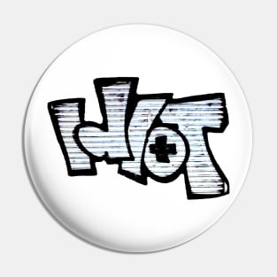 Idiot Graffiti Pin