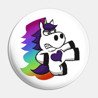 Rainbow Slasher the Unicorn Pin