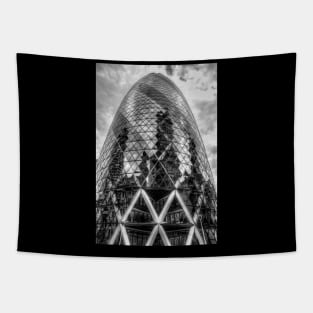 London Gherkin, 30 St Mary Axe, Black And White Tapestry