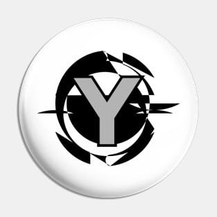 Futuristic Modern Letter Y Pin