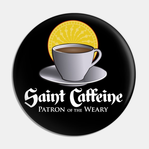 Saint Caffeine Pin by LaughingCoyote