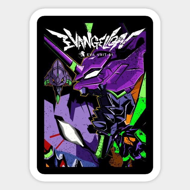 Eva Unit 01 Neon Genesis Evangelion Sticker Teepublic Uk