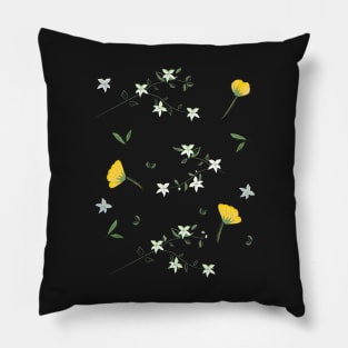 Small yellow flowers Pillow