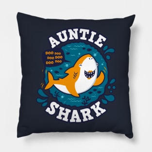 Auntie Shark (trace) Pillow