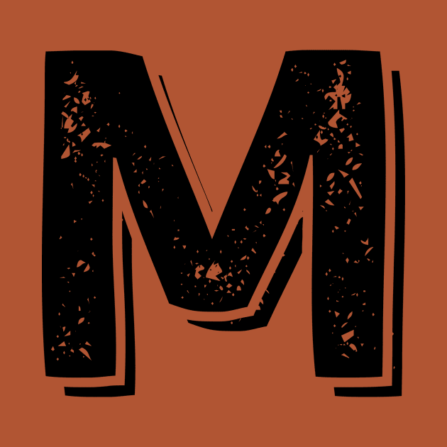 Capital Letter M Name Initial Monogram by FTF DESIGNS