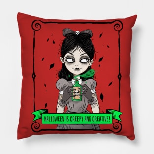 Halloweens meant to be creepy 2 Pillow