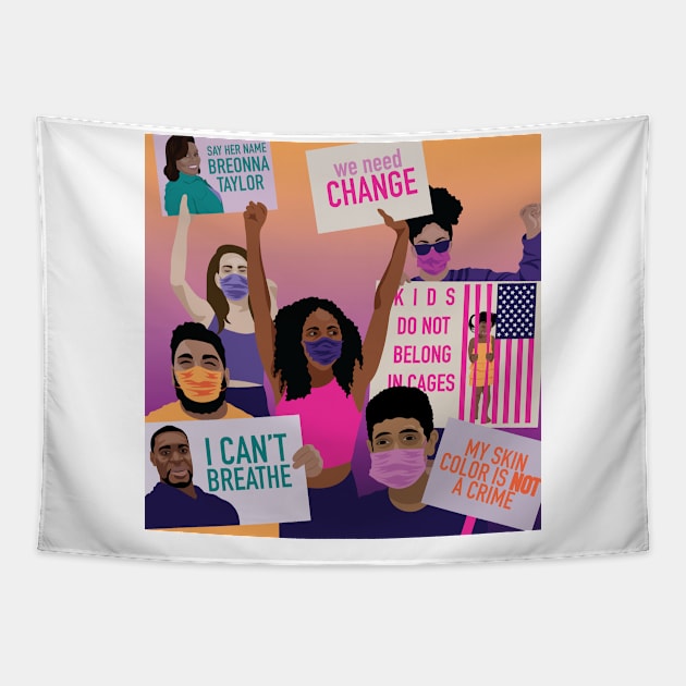 2020 Protests Tapestry by Annabalynne