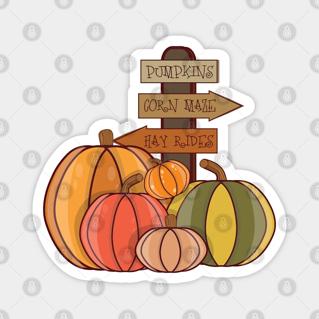 Pumpkin Patch Magnet by mrsmauve