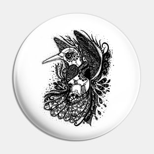 Steampunk Humminbird Pin