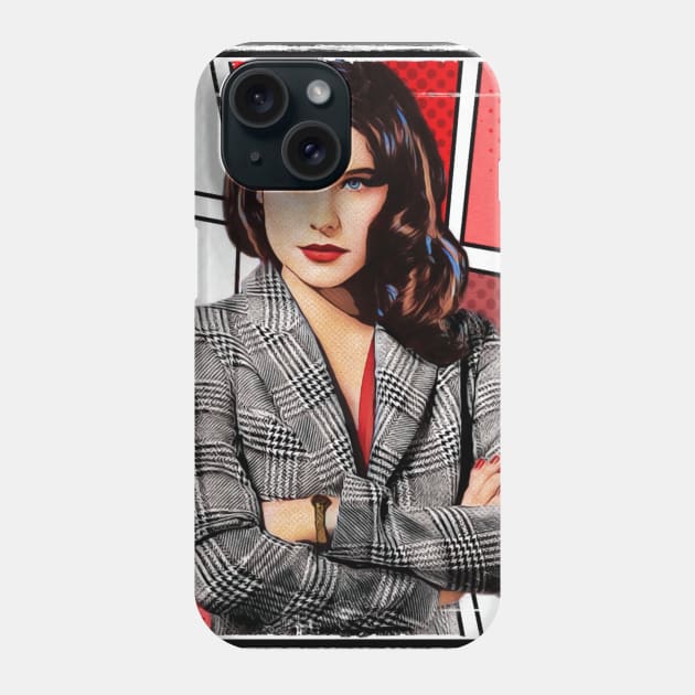 Power Red Alana Bloom Red and Gray Comic Style Phone Case by OrionLodubyal