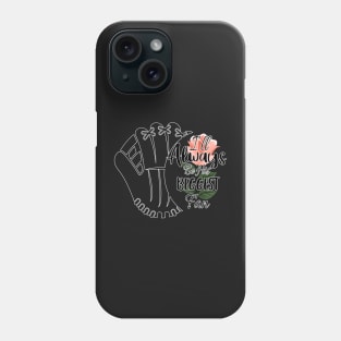 I'll always be your biggest fan mama gift, Floral Baseball gift for her, Baseball Mom&Aunt Gift Phone Case