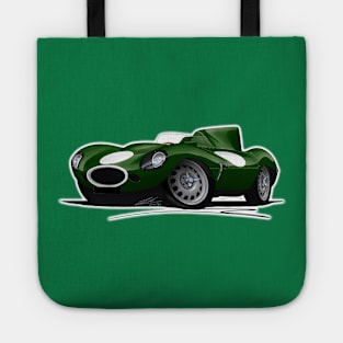 Jaguar D-Type (Racer) Dark Green Tote