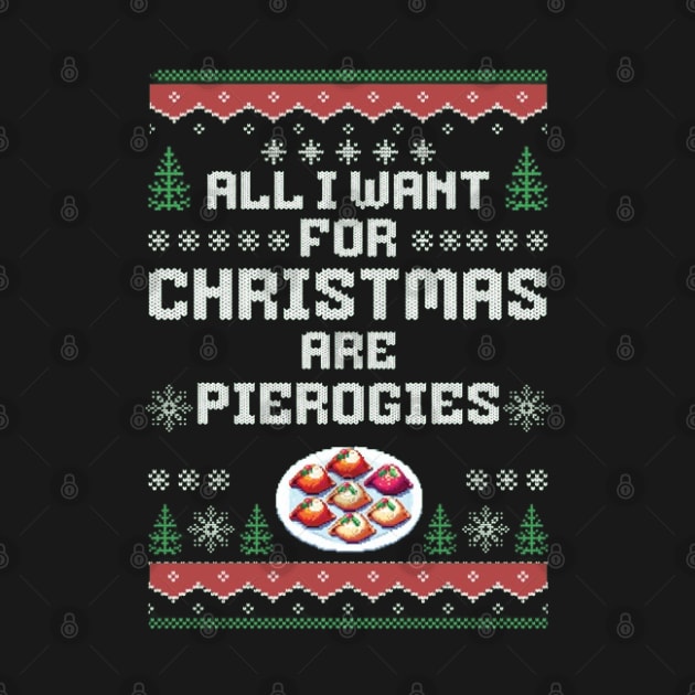 All I Want For Christmas are Pierogies Pierogi Dumplings Sticker by ThesePrints