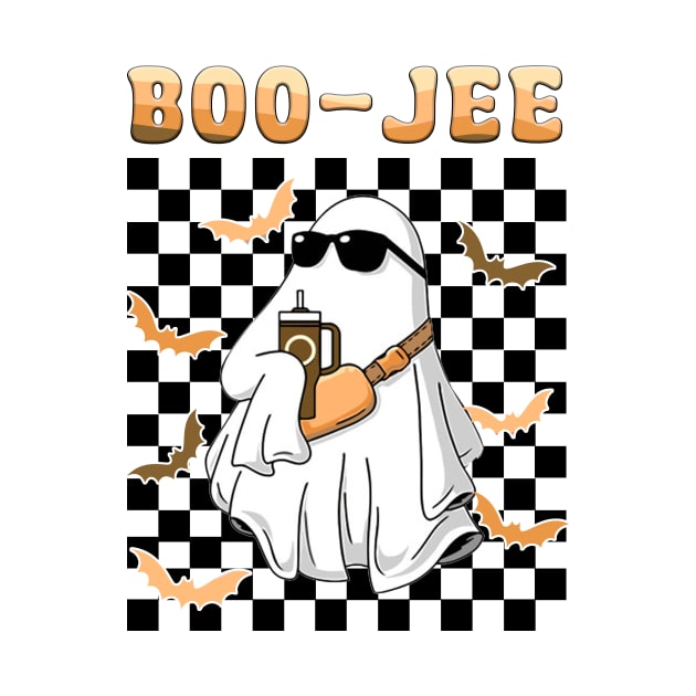 Spooky Season Cute Ghost Halloween Costume Boujee Boo-Jee by JennyArtist