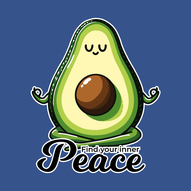 Funny Avocado Yoga -  Find Your Inner Peace by Muslimory