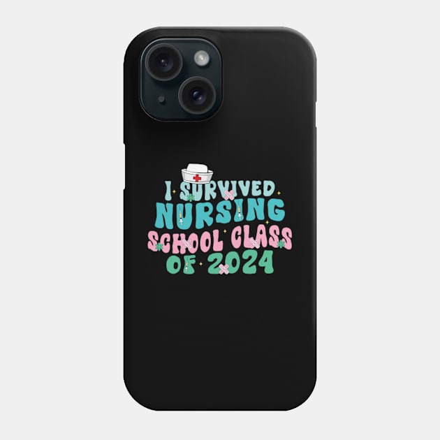 I Survived Nursing School Nurse Graduation Phone Case by David Brown