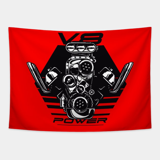 Fontaine Exclusives V8 Power #127 Tapestry by Fontaine Exclusives