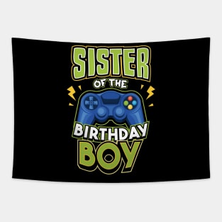 Sister of the Birthday Boy Matching Video Gamer Tapestry