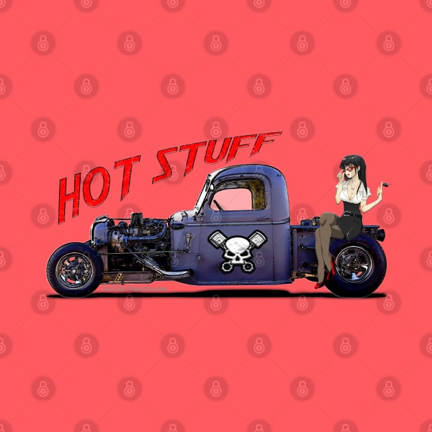 Cool Truck Rat Rod with Anime Girl Hot Stuff by CoolCarVideos