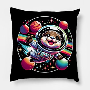 Otter Space Explorer Pillow