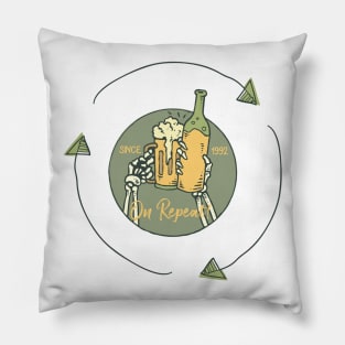 Drinking on Repeat Pillow