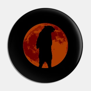 Full Moon Grizzly - Grizzly Bear Halloween Pin