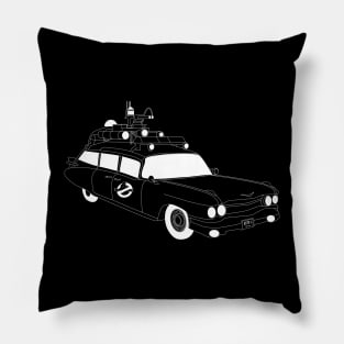 The Ectomobile White Outline Pillow