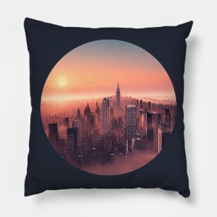 Cityscape of NY Pillow