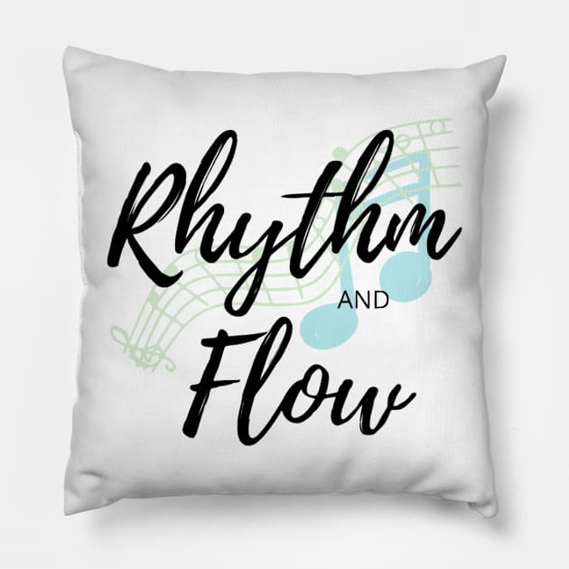 Rhythm and Flow Pillow by ActionFocus