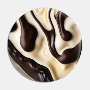 Melted white and dark chocolate swirl pattern Pin