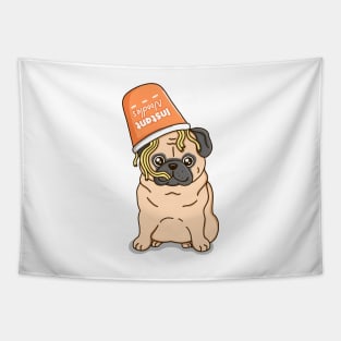 Pug Noodles Tapestry