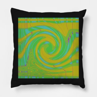 Swirl yellow Pillow