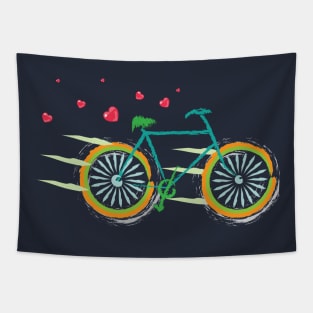happy bike Tapestry