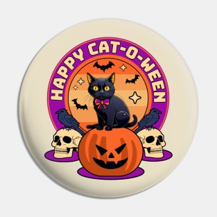 Happy Cat-O-Ween Pin