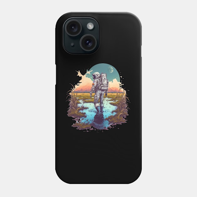 astronaut exploring the space Phone Case by abomastour