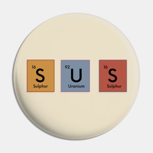 Sus Text Periodic Table Slogan Red Pin