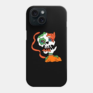 Halloween Cat with a zombie life Phone Case