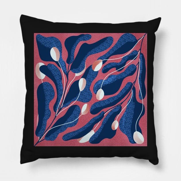 Abstract Botanicals Pillow by DiorelleDesigns