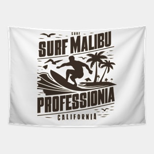 Arte Vintage, Surf en Malibú, California Tapestry