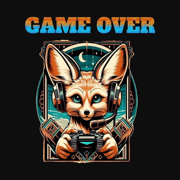 Busy Fennec Fox playing pet video game by fantastic-designs